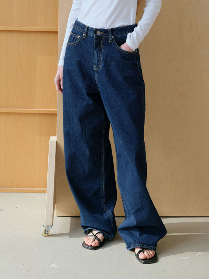 데님 와이드 팬츠