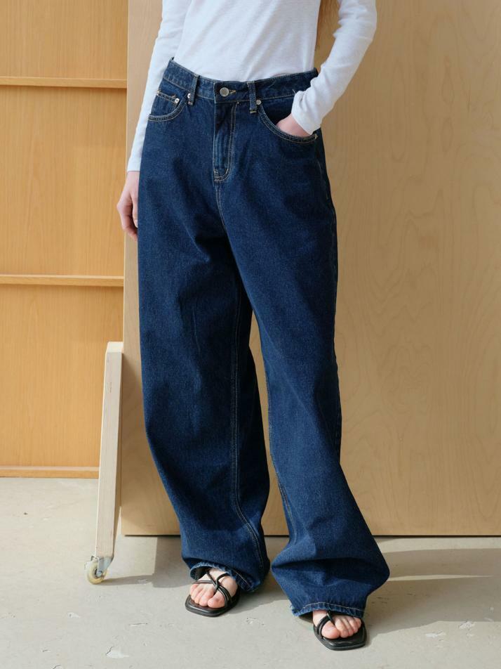 데님 와이드 팬츠
