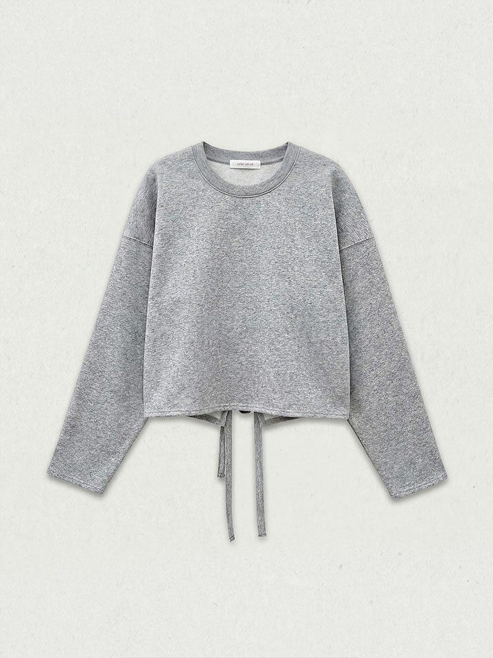 더블 스트랩  크롭 스웻셔츠