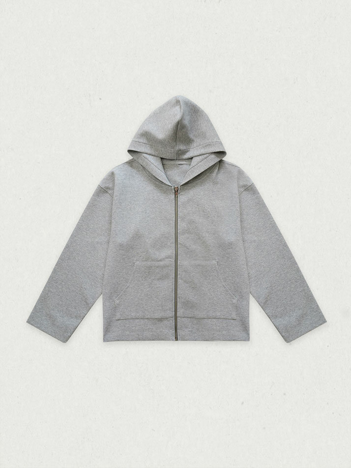 쿠션 오버핏 후드 집업