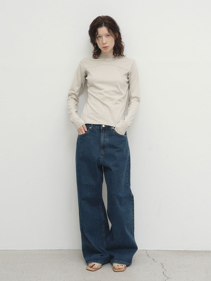 세비아 절개 긴팔 티셔츠