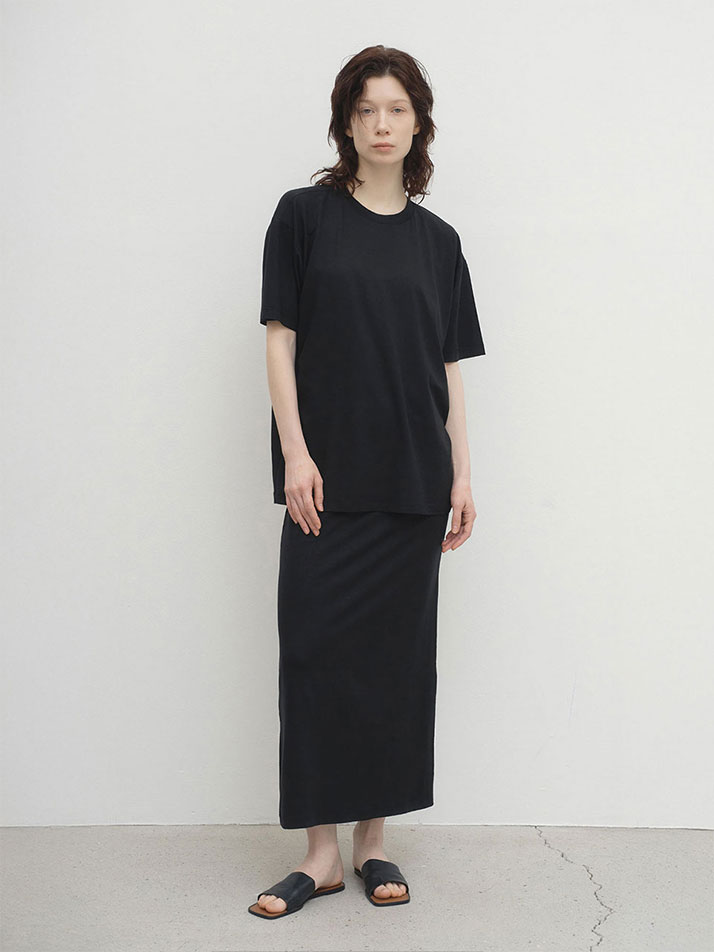 레이온 오버핏 반팔 원피스