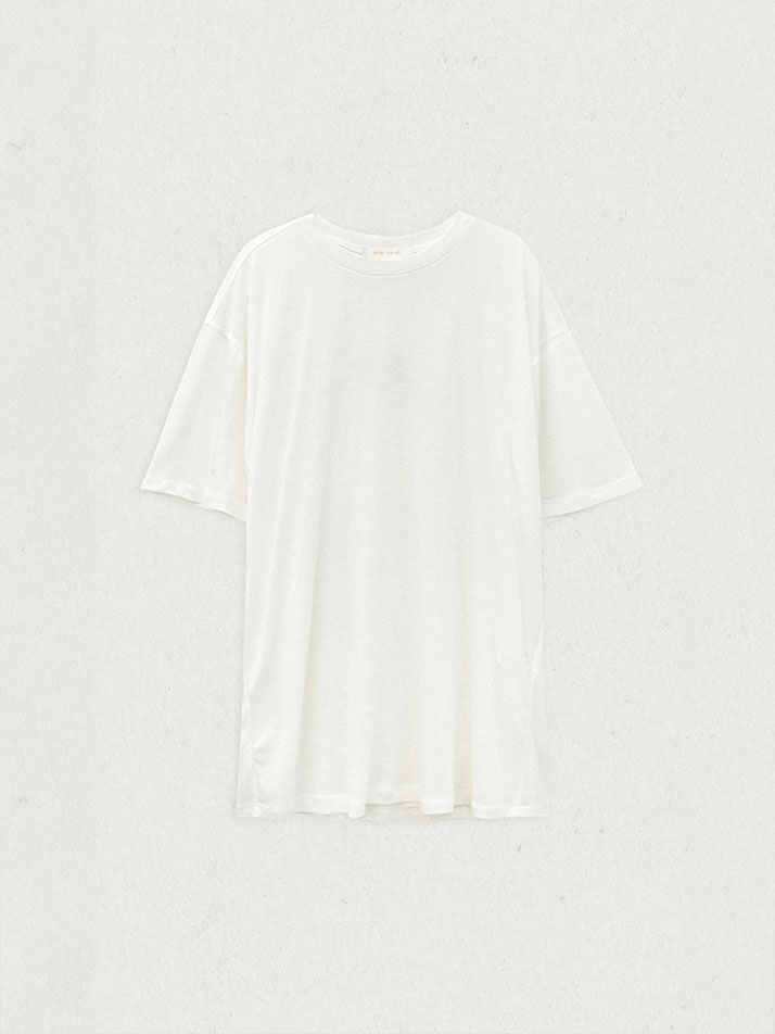 레이온 오버핏 반팔 원피스