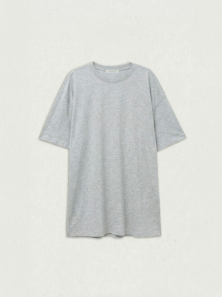 레이온 오버핏 반팔 원피스