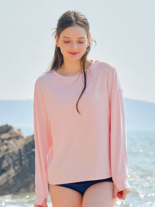 리베아르 여성용 루즈핏 스트랩 래쉬가드 5color