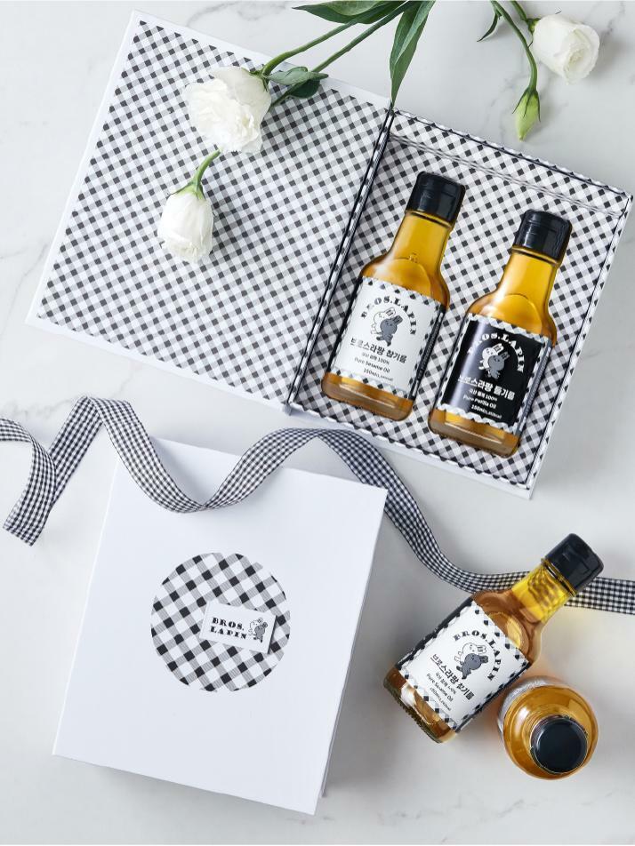 브로스라팡 프리미엄 참기름∙들기름 선물세트 | 아모르(150ml x 2ea)