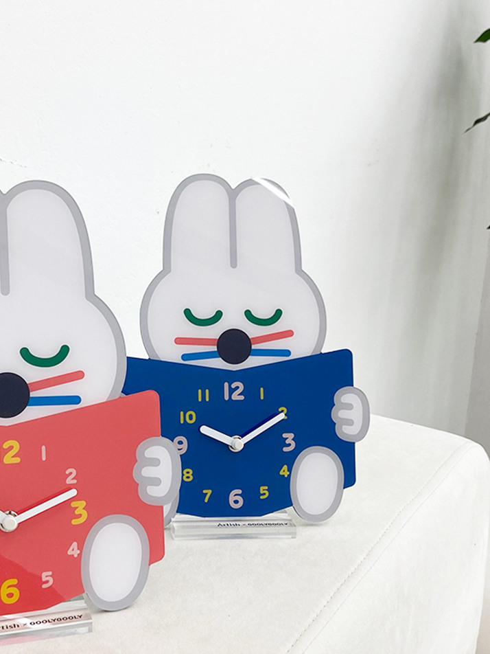 모양시계 TONYBUNNY BOOKCLUB (BLUE) / 굴리굴리