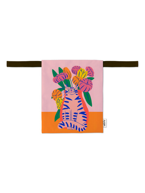 스트링파우치 Flowers and cat Pink / 아가트 싱어(Agathe Singer)