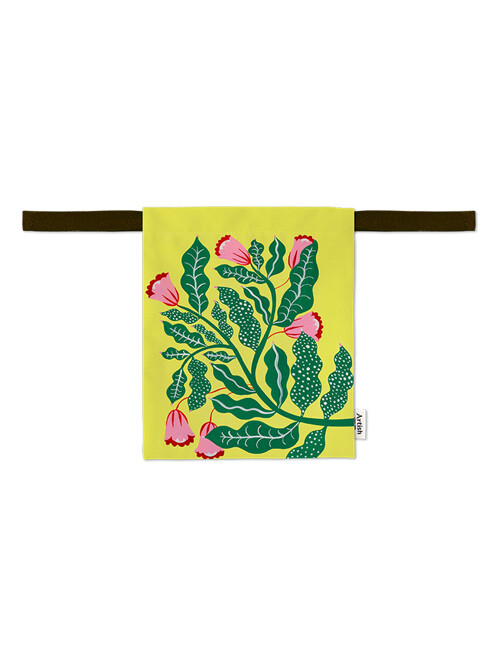 스트링파우치 Green plant on yellow / 아가트 싱어(Agathe Singer)