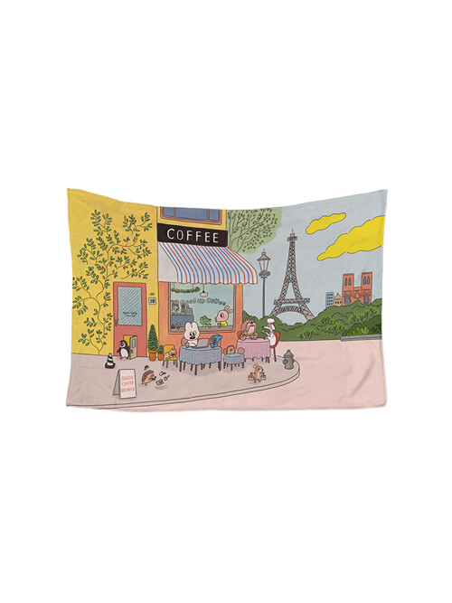담요 Coffee Time in Paris / 굴리굴리(GOOLYGOOLY)