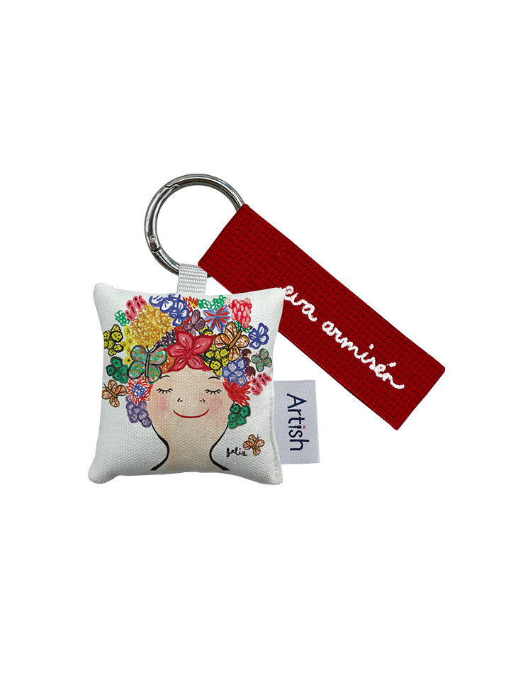 쿠션키링 Happy / 에바 알머슨(Eva Armisen)