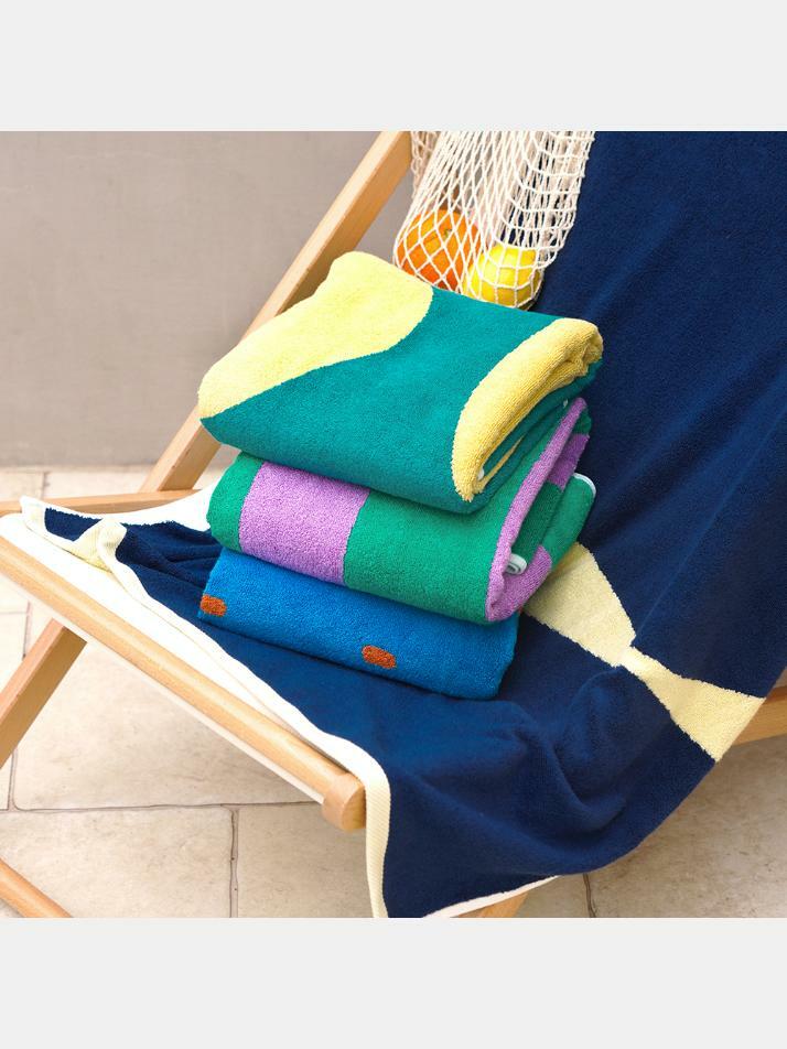 [킨제네라] 새벽 뱀부 30수 550g 대형 호텔수건 비치 목욕타월_2P SET (디자인 선택)