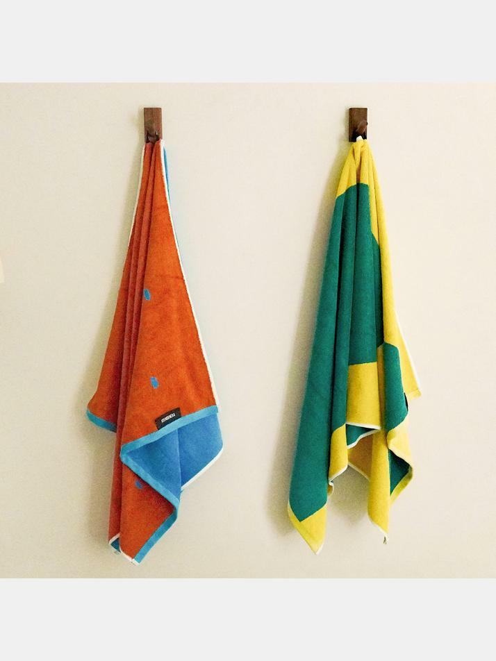 [킨제네라] 새벽 뱀부 30수 550g 대형 호텔수건 비치 목욕타월_2P SET (디자인 선택)