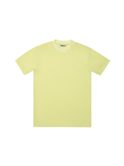 Unisex Cooling Striped Pique T-Shirts Light Yellow