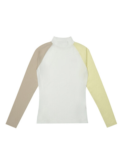 Women Color Block Cooling Inner Shirts Ivory Combo
