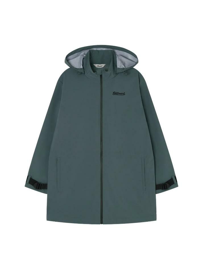 Men's Windproof and Waterproof Hooded Rain Jacket KHAKI