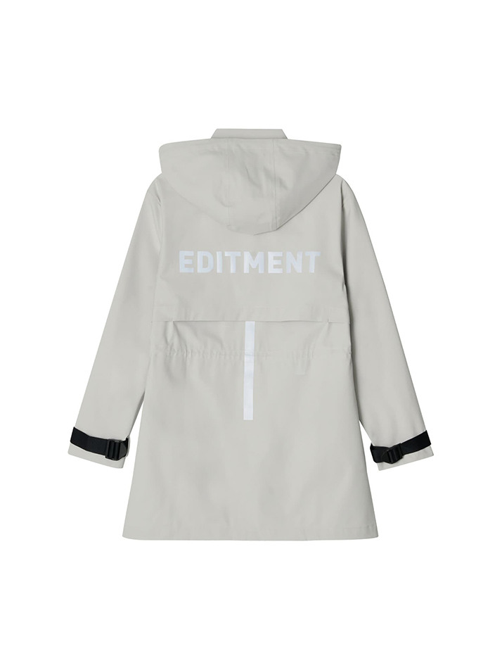 Women's Windproof and Waterproof Hooded Rain Jacket IVORY