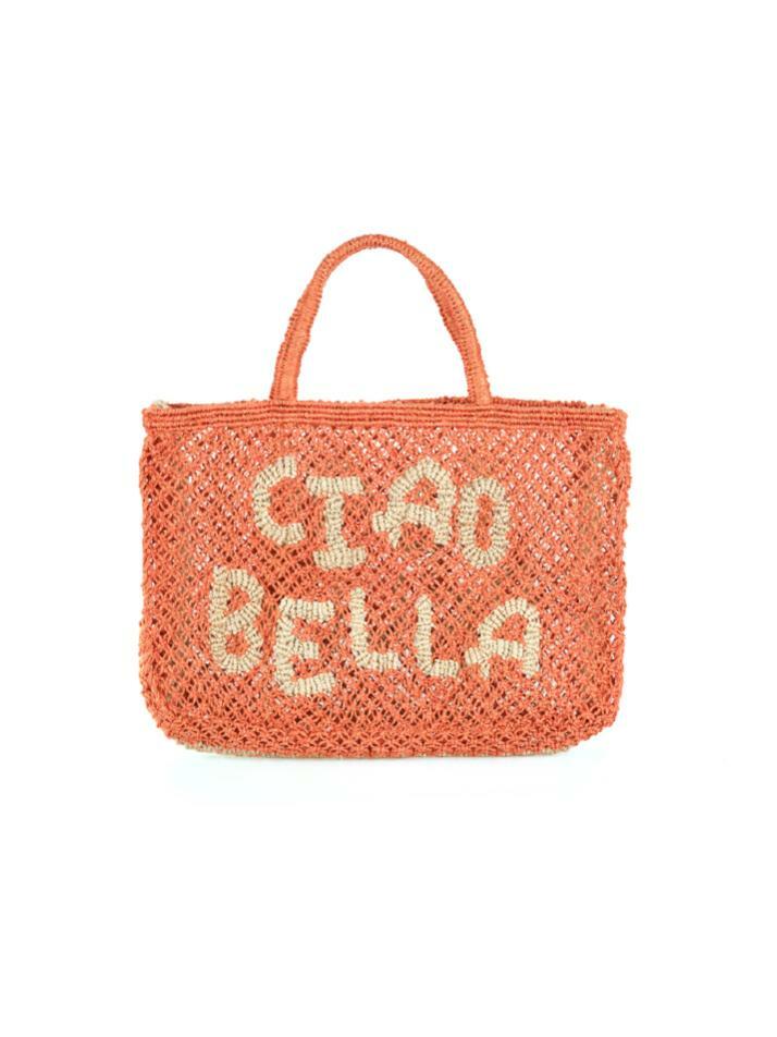 `Ciao Bella` Small Bag - Peach and natural