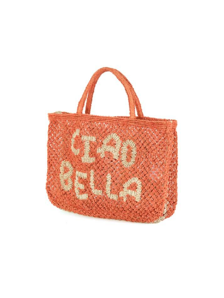 `Ciao Bella` Small Bag - Peach and natural