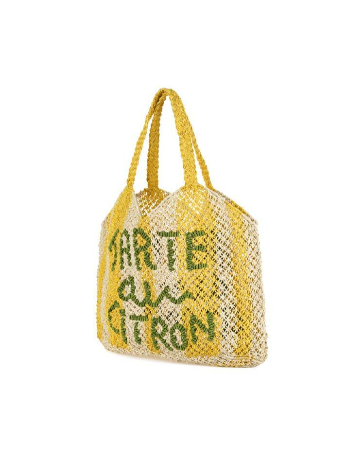 `Tarte Au Citron` Drew Bag - Yellow, Natural and Fern