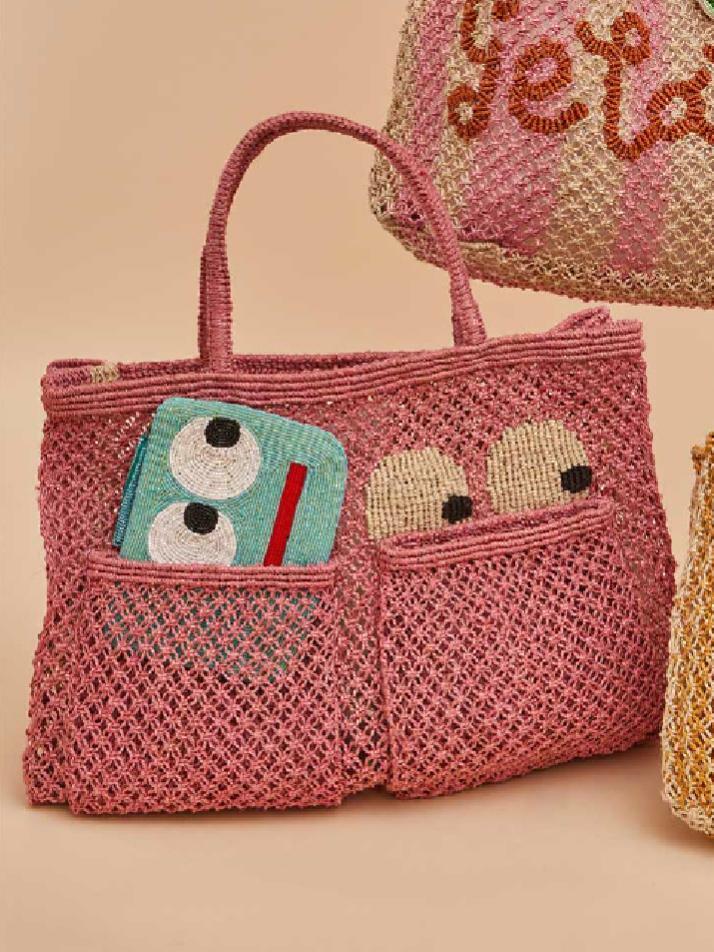 `Harvey/Big Eyes` Large Bag - Berry