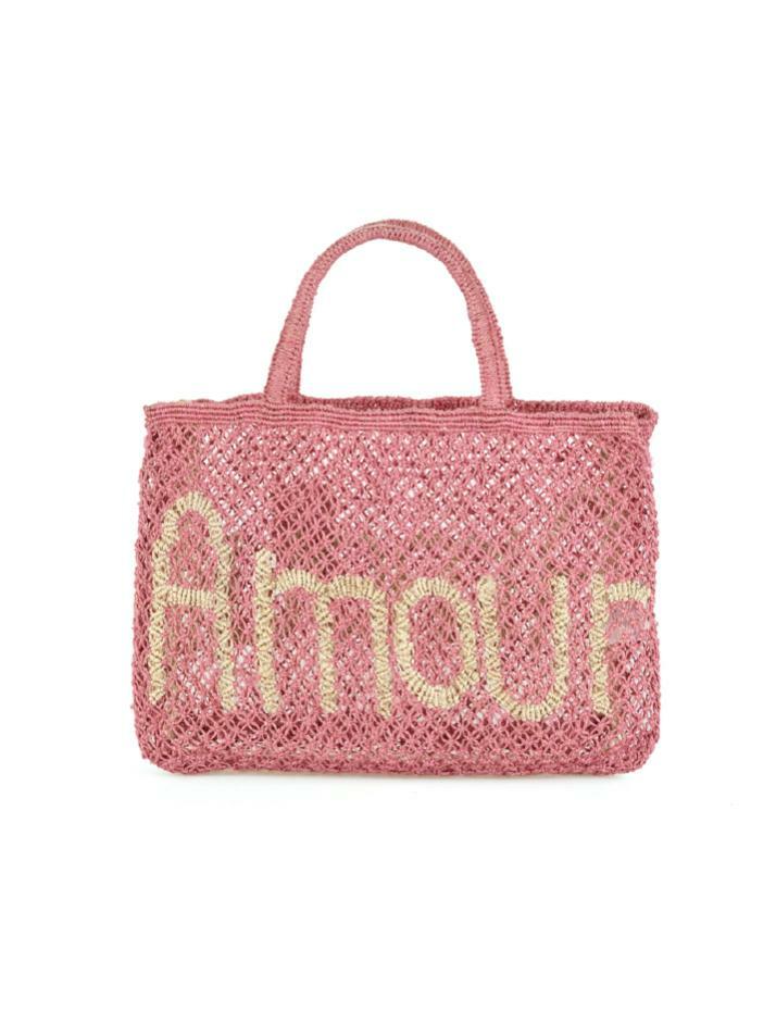 `Amour` Small Bag - Berry and natural