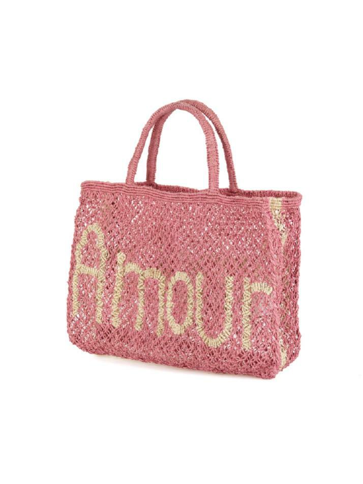 `Amour` Small Bag - Berry and natural