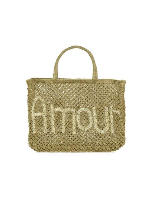 `Amour` Small Bag - Khaki and natural
