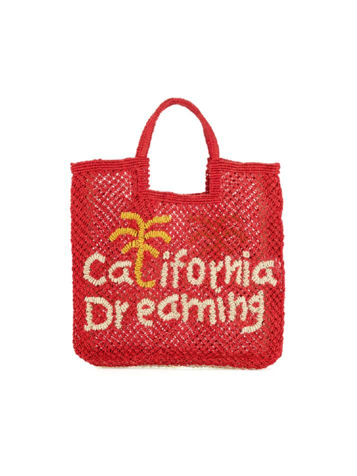 `California Dreaming` Stella Large Bag - Scarlet, natural and yellow