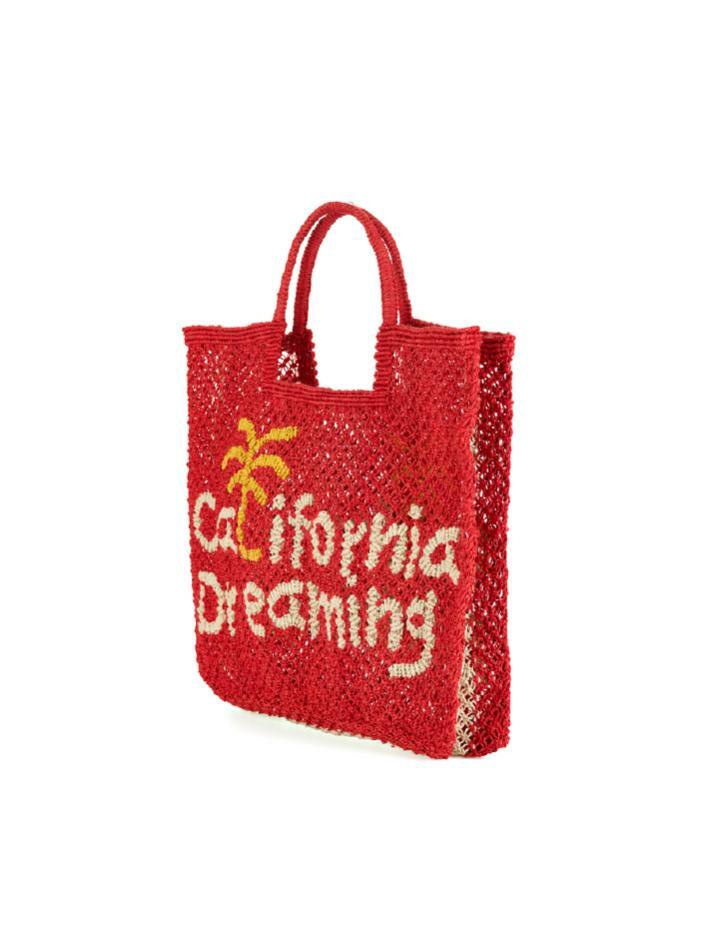 `California Dreaming` Stella Large Bag - Scarlet, natural and yellow