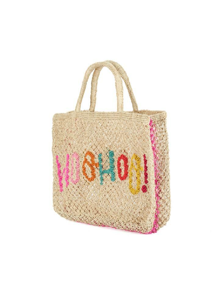 `Woohoo!` Small Bag - Natural and multi