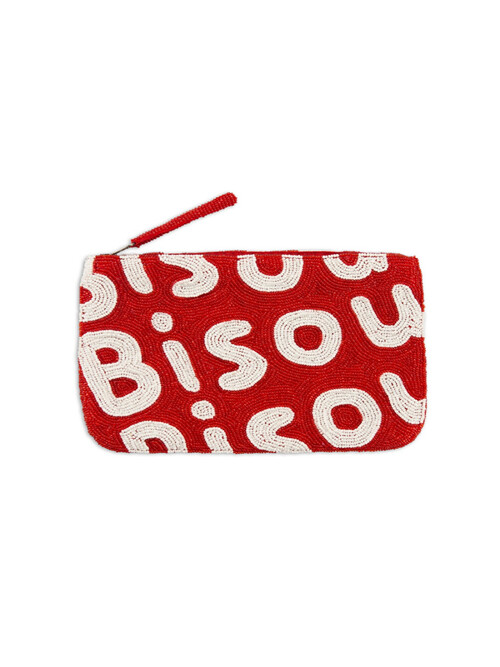 'Bisou Bisou Bisou' Beaded Clutch