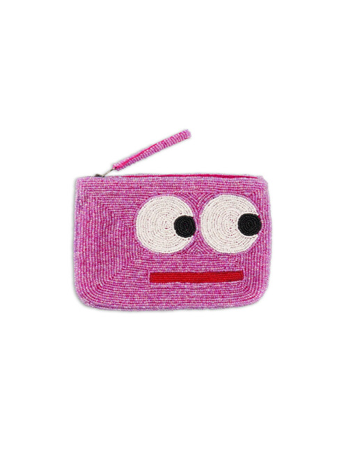 'Mini Big Eyes with Mouth' Beaded Purse