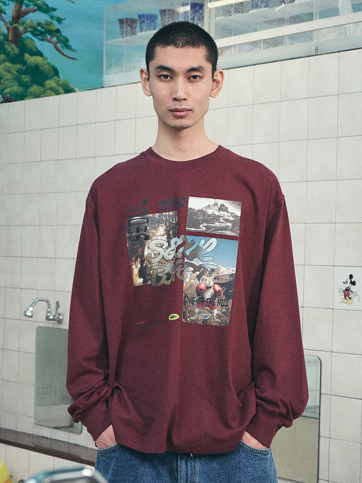 COLLAGE KOTH SEOUL BSR LONG SLEEVE BURGUNDY