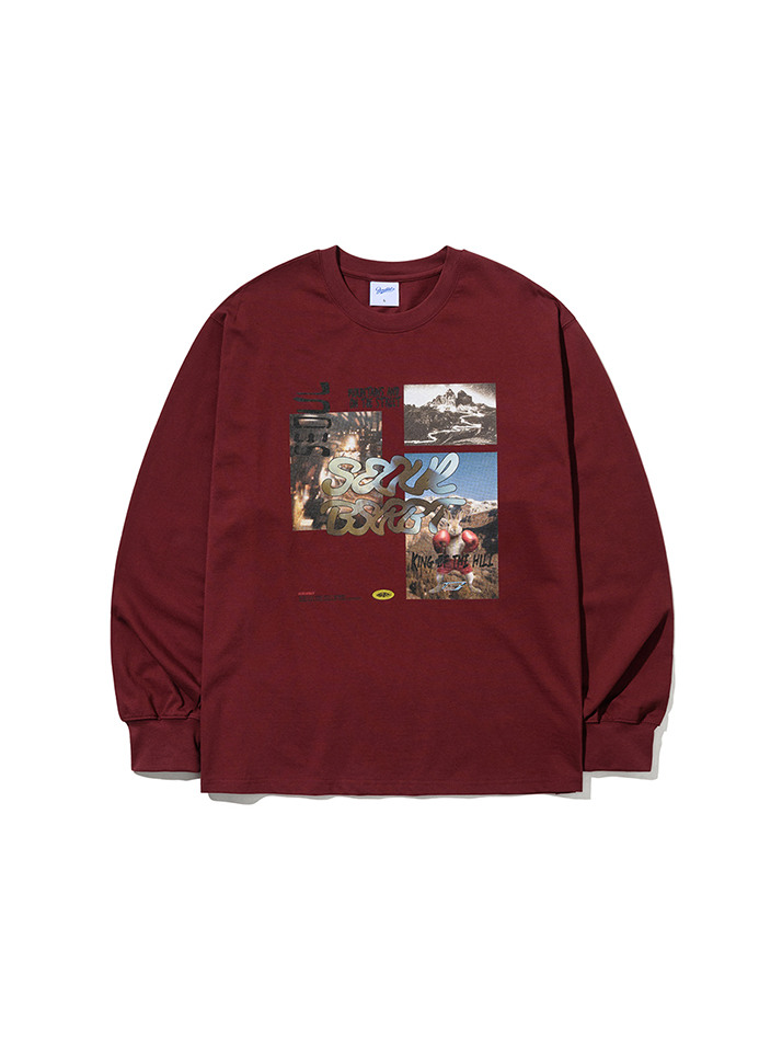 COLLAGE KOTH SEOUL BSR LONG SLEEVE BURGUNDY