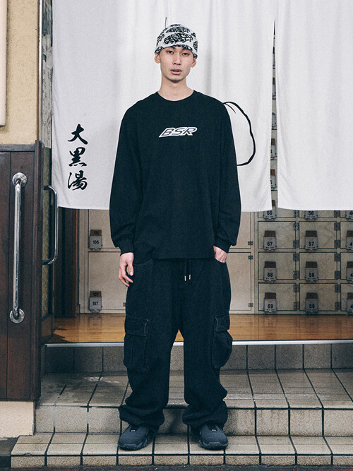 CARGO LOOSEFIT DENIM PANTS BLACK