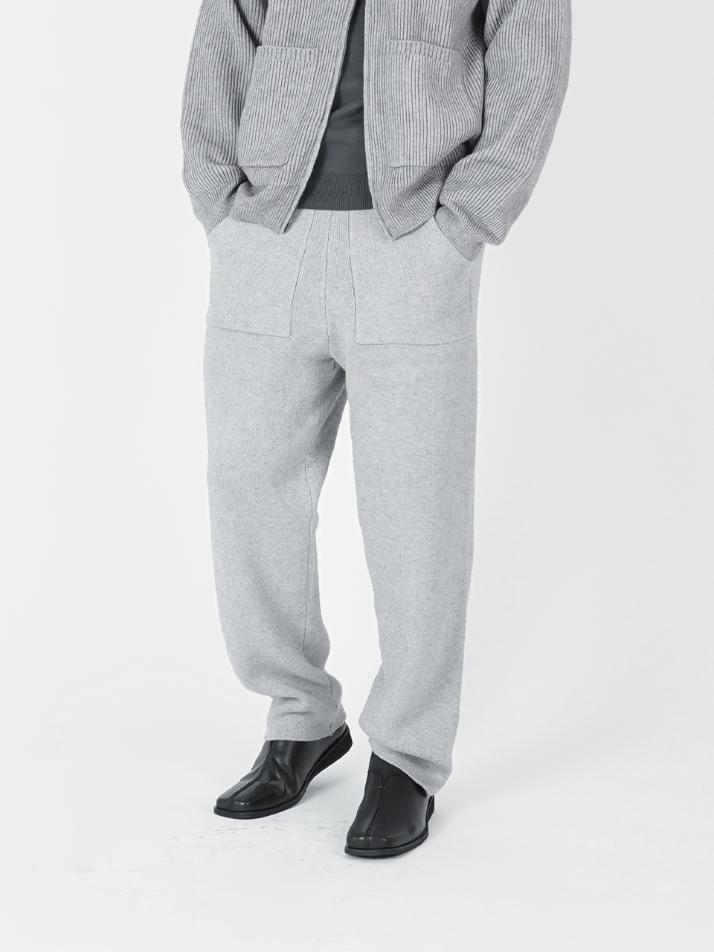 Heavy Knit Pocket Pants (Gray)