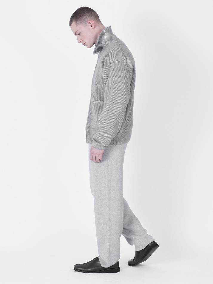 Heavy Knit Pocket Pants (Gray)