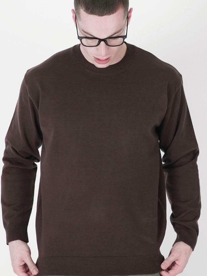 Heavy Basic Round Knit (Brown)