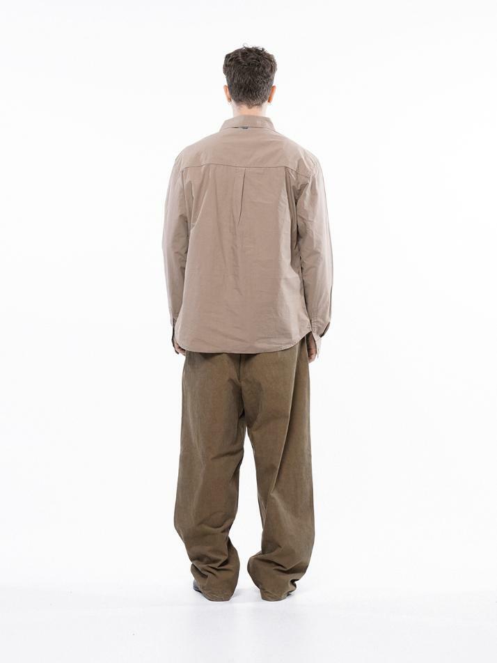 Standard Polygon Pocket Shirt - Beige /M243SH01BE