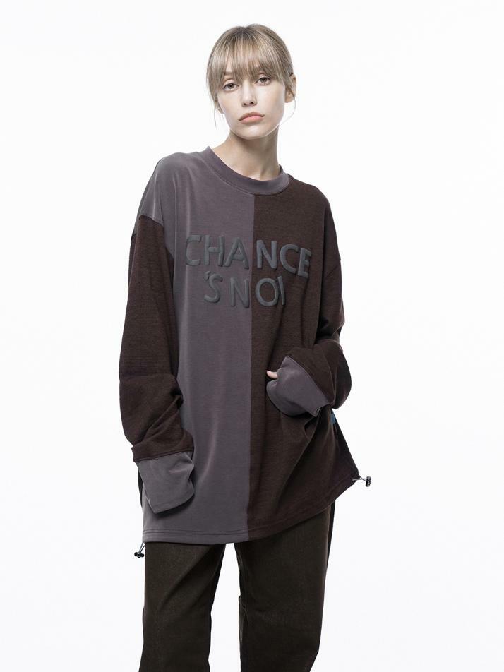 S`noi Reverse Slev Crew-neck Sweat - Brown /M243MT01BRW