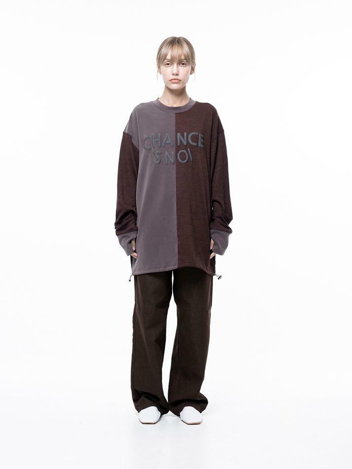 S`noi Reverse Slev Crew-neck Sweat - Brown /M243MT01BRW