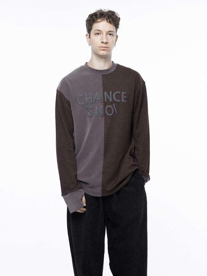 S`noi Reverse Slev Crew-neck Sweat - Brown /M243MT01BRW