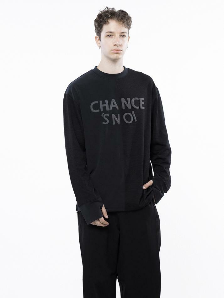S`noi Reverse Slev Crew-neck Sweat - Black Navy /M243MT01BKW