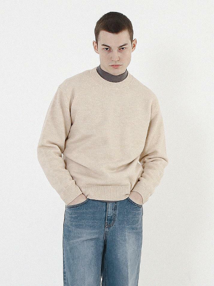 Anti-Filling Soft Wool Knit (Cream)