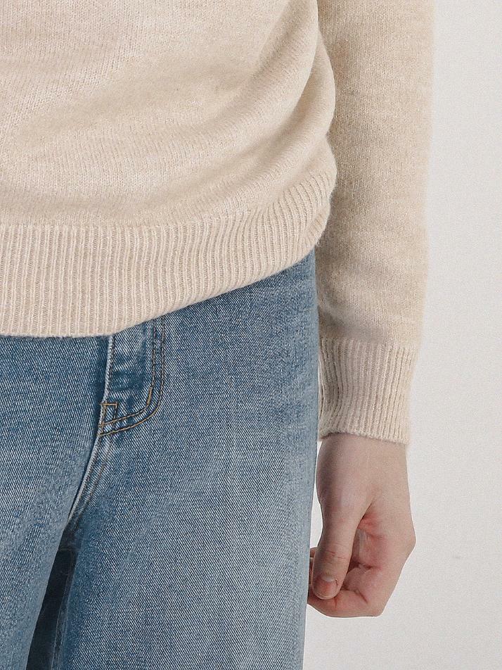 Anti-Filling Soft Wool Knit (Cream)