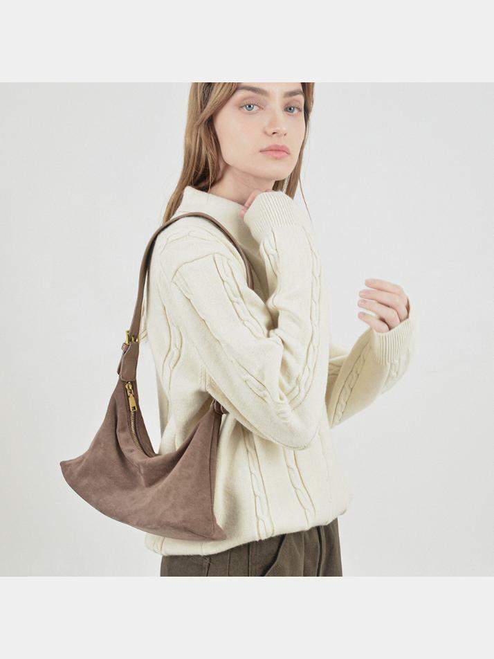 Modal Cable Collar Knit (Cream)