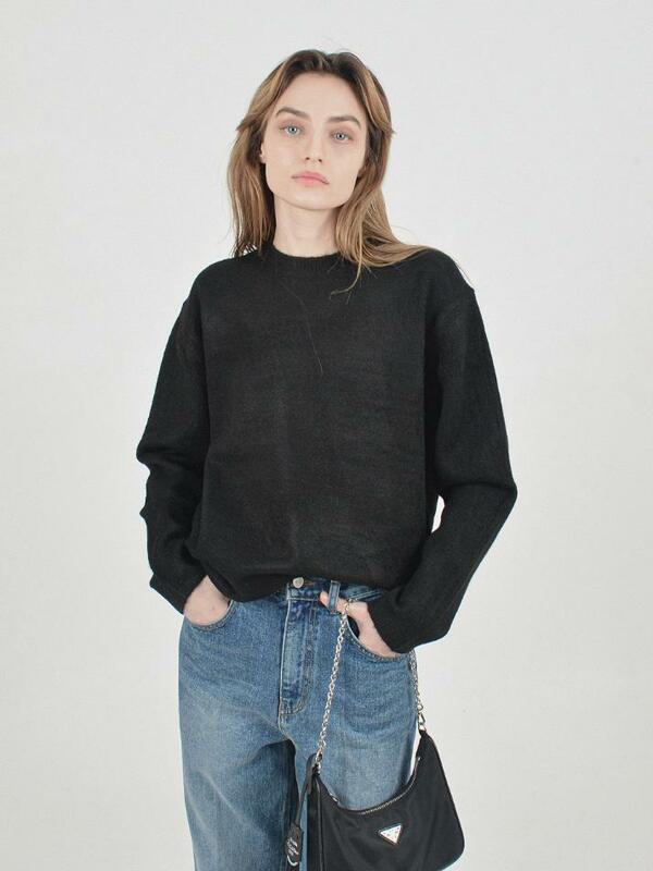 Anti-Filling Soft Wool Knit (Black)