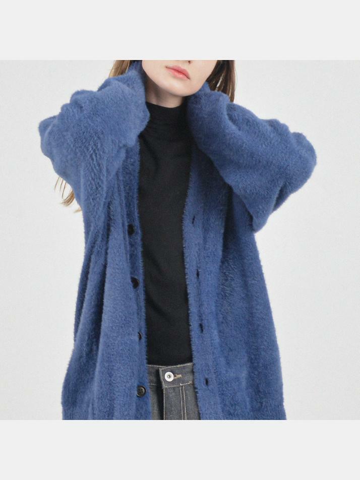 Boocle Angora Cardigan (Blue)