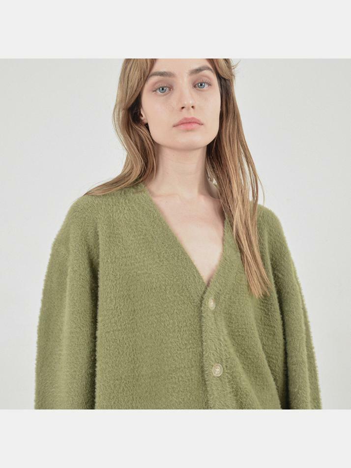 Boocle Angora Cardigan (Olive)